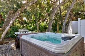 Hot tub and grill