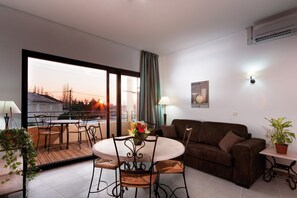 Relax and unwind in the cozy, well-appointed living room.