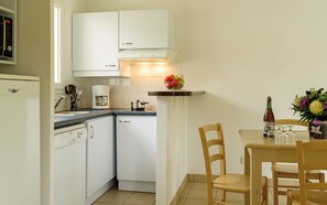 Curb your appetite by indulging on a snack in your kitchenette!