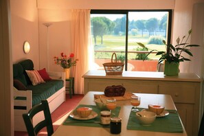 Entertain and dine at the large dining table.