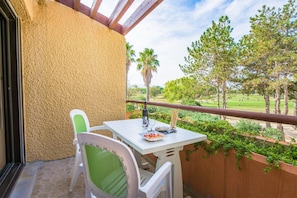 Enjoy meals outside on your private patio.