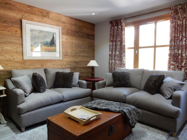 Cosy seating area including sofa bed