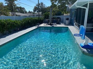 Beautiful, sparkling heated pool