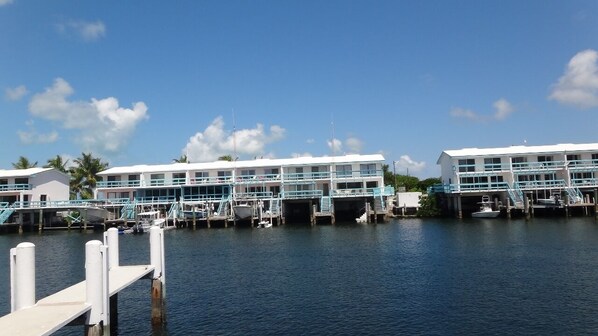 View from Marina - Townhouse is end unit in center