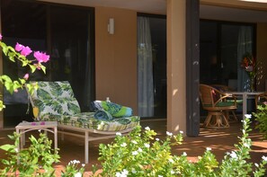 Enjoy privacy on the patio too