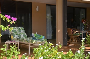 Enjoy privacy on the patio too