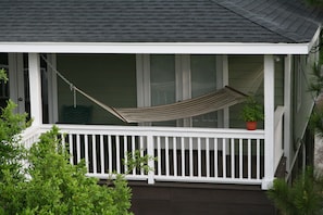 hammock on front deck.This is a fantastic spot for a nap or reading.