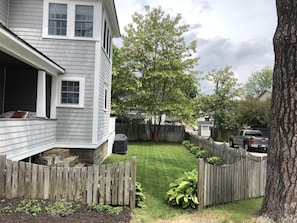 Side yard entrance 