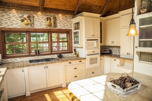 Kitchen with gas stove