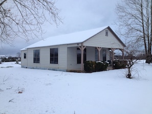 snow scene of Little House