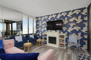 Great space to relax and unwind after a day at the beach (just steps away)!