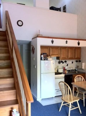 Loft Area Upstairs, Vaulted ceiling