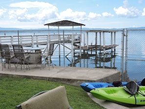 2 double sit on top kayaks for your use. Boat lift and 2 jet ski lifts.