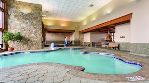 one of the two indoor pools