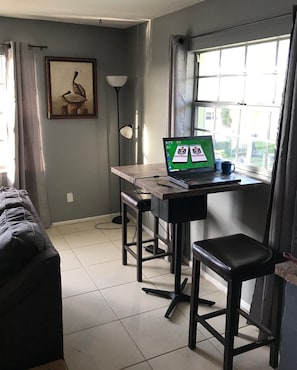 Start your day with a wonderful Florida view, coffee and WiFi for your computer.