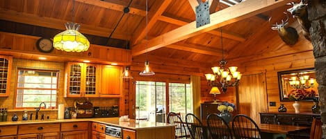 The Grand Room speaks for itself! Magnificent Log & Timber Frame Construction.