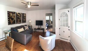 New sectional couch converts into a queen sized bed.