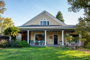 Lawn leading to the front of house