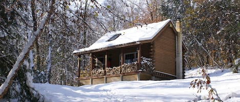 Cabin with Spring snow!