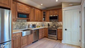 Ample room in the kitchen to move about while you prepare a meal...