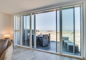 View from lounge and decking