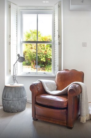 The leather club chair is the ideal spot to read, watch TV or just unwind