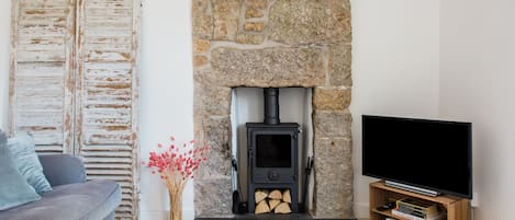 The woodburner and all home comforts are perfect for a cosy night in