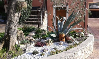 Luna apartment with wonderful lake and olive trees view