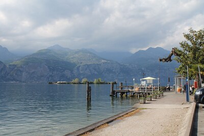 Luna apartment with wonderful lake and olive trees view