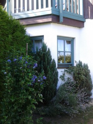 Gästebalkon,Südseite zum Garten