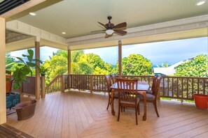 Lanai view with ocean peeks
