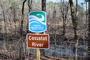 The Cossatot River runs all through the mountains. Its beauty is year round.