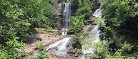 Twin Falls within walking distance from cabin.