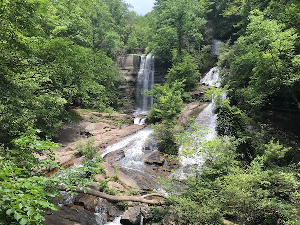 Twin Falls within walking distance from cabin.