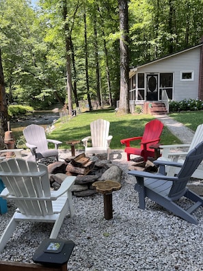 Firepit by the creek