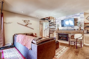 Gas Fireplace & Flat Screen TV