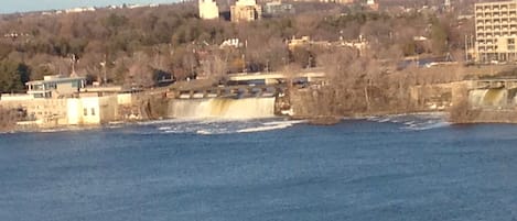 Overlooking waterfall in front of French Embassy and Prime Minister's residence