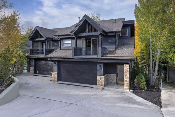 Front of house with heated snowmelt driveway