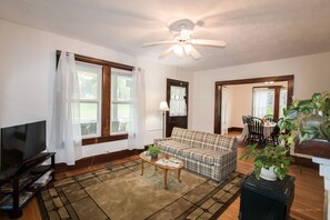 Living area with Smart TV and secured Internet