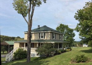 Side entry, wrap around porch