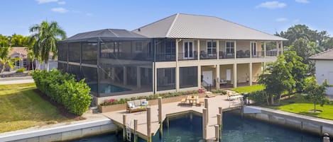 Aerial view of water side of home that faces west. GREAT views!