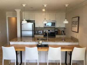 Modern and fully equipped kitchen with high end gadgets.