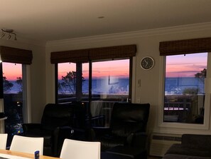 Incredible sunrise view from kitchen