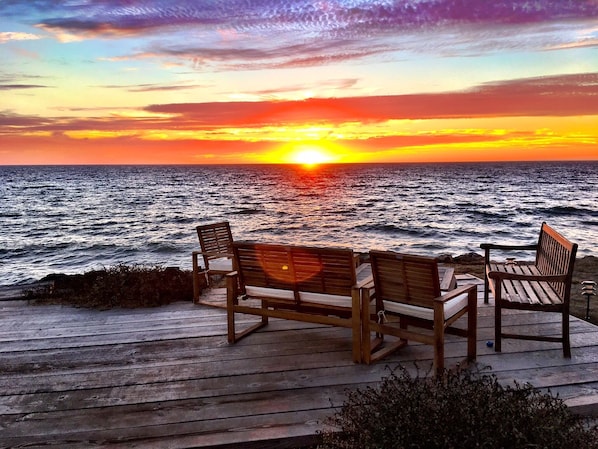 Sunset from the private deck