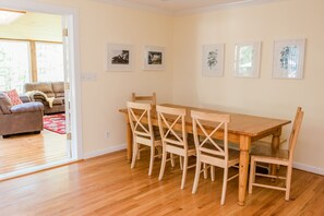 Dining area with table for 8