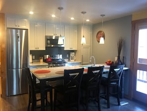 Brand new Kitchen has everything you need to prepare and serve meal 