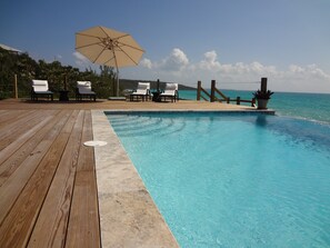 Back deck and pool area