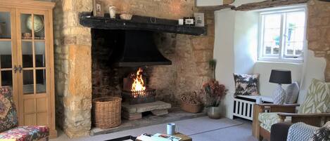 Inglenook fireplace - perfect for those cold winter evenings