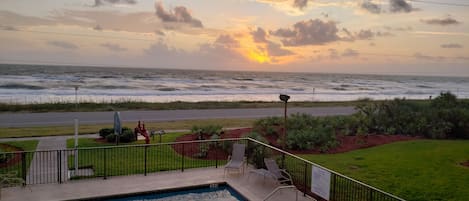 View from the balcony and the King and queen oceanfront bedrooms.  STUNNING!