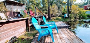Sitting area on the dock